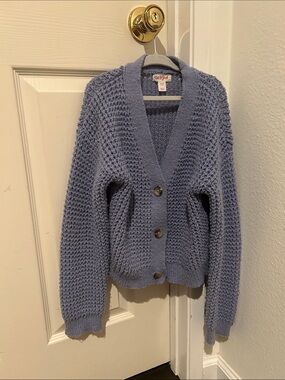 Cat & Jack Lavender Knit Button-Front Cardigan
